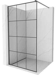 Mexen Kioto, paravan de duș walk-in 120 x 200 cm, sticlă transparentă de 8 mm model negru, profil grafit, 800-120-101-95-77