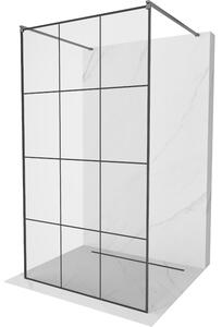 Mexen Kioto, paravan de duș walk-in 110 x 200 cm, sticlă transparentă de 8 mm model negru, profil grafit, 800-110-002-95-77