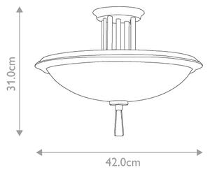 Lustră aplicată Kichler KL-DREYFUS-SFOZ DREYFUS 3xE27/60W/230V bronz
