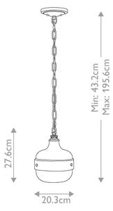 Lustră pe lanț Feiss FE-CADENCE-1P-MB CADENCE 1xE27/75W/230V