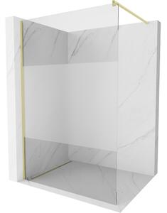 Mexen Kioto, Paravan de duș Walk-In 80 x 200 cm, sticlă mată transparentă de 8 mm, profil auriu mat, 800-080-101-55-35