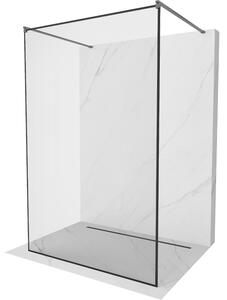Mexen Kioto, Masa de dus Walk-In 110 x 200 cm, model sticla neagra 8 mm, profil grafit, 800-110-002-66-70