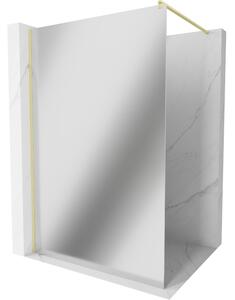 Mexen Kioto, paravan de dus walk-in 90 x 200 cm, sticla model oglinda 8 mm, profil auriu mat, 800-090-101-55-50