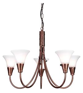 Lustră pe lanț Elstead EM5-COPPER EMILY 5xE14/40W/230V