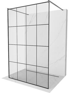 Mexen Kioto, Masa de dus Walk-In 130 x 200 cm, model sticla neagra 8 mm, profil grafit, 800-130-002-66-77
