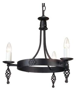 Lustră pe lanț Elstead BY3-BLACK BELFRY 3xE14/60W/230V