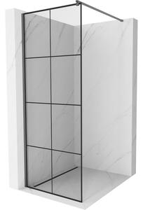 Mexen Kioto, paravan de duș walk-in 80 x 200 cm, sticlă transparentă de 8 mm model negru, profil grafit, 800-080-101-95-77