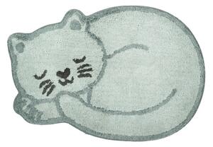 Covor pentru copii albastru deschis din bumbac 43x60 cm Sleeping Cat – Sass & Belle