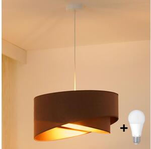 Lustră LED pe cablu Brilagi LYRA 1xE27/15W/230V maro/auriu