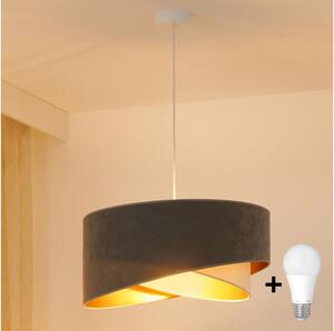 Lustră LED pe cablu Brilagi LYRA 1xE27/15W/230V gri/crem/auriu