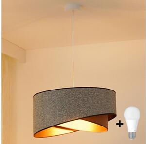 Lustră LED pe cablu Brilagi LYRA 1xE27/15W/230V gri/crem/auriu