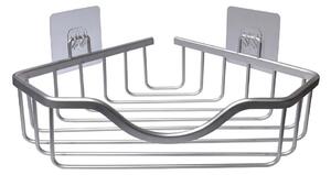 Raft pentru baie argintiu lucios autoadeziv/pentru colț din aluminiu Filaire Aluminium – douceur d'intérieur