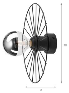 Aplică MONTANA 1xE27/15W/230V d. 30 cm negru