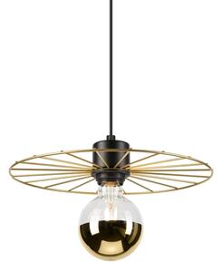 Lustră pe cablu MONTANA 1xE27/15W/230V d. 30 cm auriu/negru