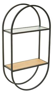 Raft negru/în culoare naturală etajat din metal 35 cm Mataram – Premier Housewares