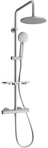 Set de duș Mexen KT40 cu robinet termostatic Kai, grafit, 771504093-66
