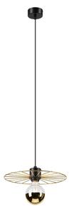 Lustră pe cablu MONTANA 1xE27/15W/230V d. 30 cm auriu/negru