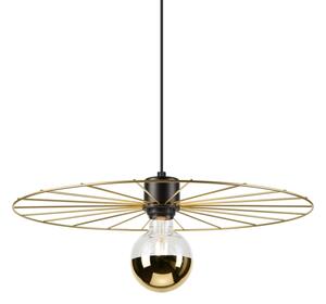 Lustră pe cablu MONTANA 1xE27/15W/230V d. 45 cm auriu/negru