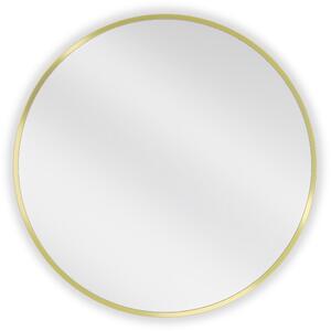 Mexen Loft, oglinda baie rotunda 65 cm, culoare rama auriu mat, 9850-065-065-000-50