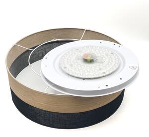 Plafonieră LED SIRJA WOOD LED/36W/230V d. 45 cm negru/stejar