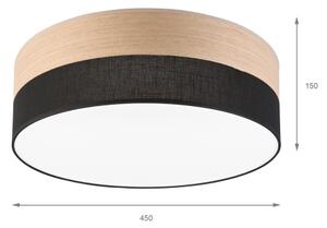 Plafonieră LED SIRJA WOOD LED/36W/230V d. 45 cm negru/stejar