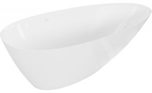 Mexen Milano, cadă de sine stătătoare din conglomerat 170 x 86 cm, alb lucios, 57301708510