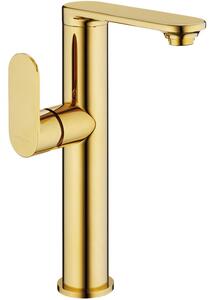 Mexen Milo, baterie lavoar înaltă cu pârghie laterală h-293, auriu lucios, 71315-50