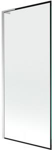 Mexen Next L, paravan de baie cu 1 aripă 80 x 150 cm, model sticlă transparentă-negru de 6 mm, profil cromat, 895-080-000-03-70-01