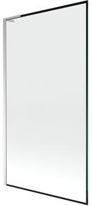 Mexen Next L, paravan de baie cu 1 aripă 100 x 150 cm, model sticlă transparentă de 6 mm negru, profil cromat, 895-100-000-03-70-01