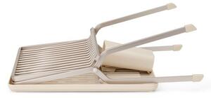 Scurgător de vase bej cu două nivele din metal 37x33 cm – Brabantia