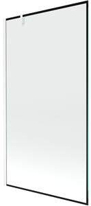 Mexen Next, paravan de baie 1 aripă 100 x 150 cm, aripă fixă, sticlă transparentă de 6 mm cu model negru, profil alb, 895-100-000-00-70-20