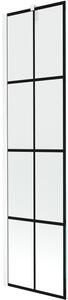 Mexen Next, paravan de baie 1 aripă 50 x 150 cm, aripă fixă, sticlă transparentă de 6 mm cu model negru, profil alb, 895-050-000-00-77-20