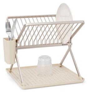 Scurgător de vase bej cu două nivele din metal 37x33 cm – Brabantia