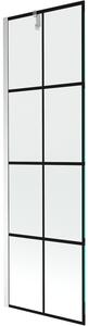 Mexen Next, paravan de baie 1 aripă 60 x 150 cm, aripă fixă, sticlă transparentă de 6 mm cu model negru, profil cromat, 895-060-000-00-77-01