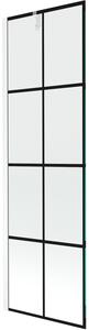 Mexen Next, paravan de baie 1 aripă 60 x 150 cm, aripă fixă, sticlă transparentă de 6 mm cu model negru, profil alb, 895-060-000-00-77-20