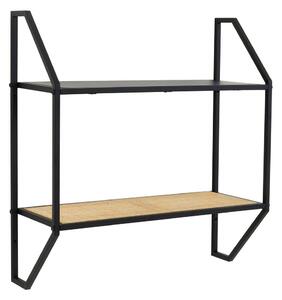 Raft negru/în culoare naturală etajat din metal 61 cm Depok – Premier Housewares