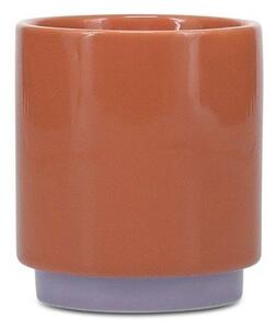 Ceașcă portocalie/mov din gresie ceramică 270 ml Duo – ONA
