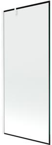 Mexen Next, paravan de baie 1 aripă 80 x 150 cm, aripă fixă, sticlă transparentă de 6 mm cu model negru, profil alb, 895-080-000-00-0-20