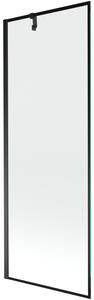 Mexen Next, paravan de baie 1 aripă 70 x 150 cm, aripă fixă, sticlă transparentă de 6 mm cu model negru, profil negru, 895-070-000-00-70-70