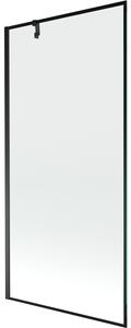 Mexen Next, paravan de baie 1 aripă 90 x 150 cm, aripă fixă, sticlă transparentă de 6 mm cu model negru, profil negru, 895-090-000-00-70-70