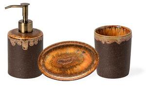 Dozator de săpun lichid maro din gresie ceramică Poterie Bath – Casafina