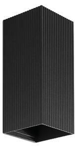 Aplică FARO 40566 SOLE 2xGU10/8W/230V negru canelat dreptunghiular