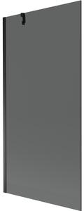 Mexen Next, paravan de baie 1 aripă 90 x 150 cm, aripă fixă, sticlă gri 6 mm, profil negru, 895-090-000-00-40-70