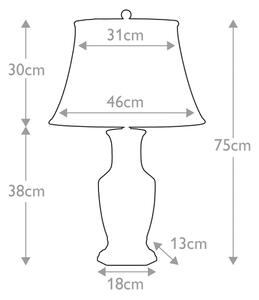 Lampă de masă Elstead BLUE-HEX-TL BLUE HEX 1xE27/60W/230V