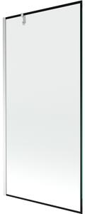 Mexen Next, paravan de baie 1 aripă 90 x 150 cm, aripă fixă, sticlă transparentă de 6 mm cu model negru, profil cromat, 895-090-000-00-70-01