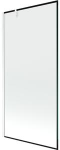 Mexen Next, paravan de baie 1 aripă 90 x 150 cm, aripă fixă, sticlă transparentă de 6 mm cu model negru, profil alb, 895-090-000-00-70-20