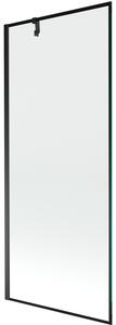 Mexen Next, paravan de baie 1 aripă 80 x 150 cm, aripă fixă, sticlă transparentă de 6 mm cu model negru, profil negru, 895-080-000-00-70-70