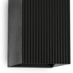 Aplică FARO 40566 SOLE 2xGU10/8W/230V negru canelat dreptunghiular