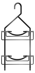 Raft pentru baie negru mat de agățat din aluminiu Filaire Aluminium – douceur d'intérieur