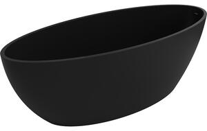 Mexen Prato, cada de baie de sine stătătoare din conglomerat 170 x 70 cm, negru mat, 57251707070